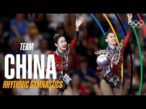Team China’s Rhythmic Masterpiece at #Paris2024 🏆 Flow, Fire, and Gold