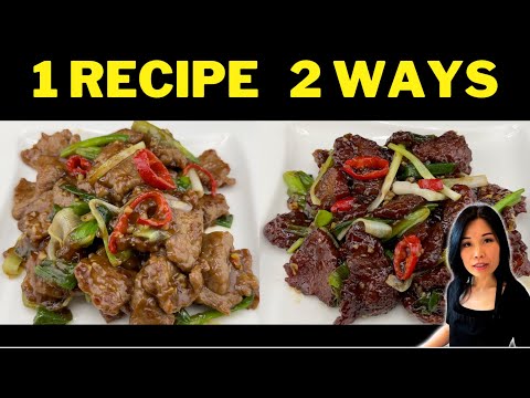 Fried vs. sautéed Mongolian Beef 蒙古牛肉