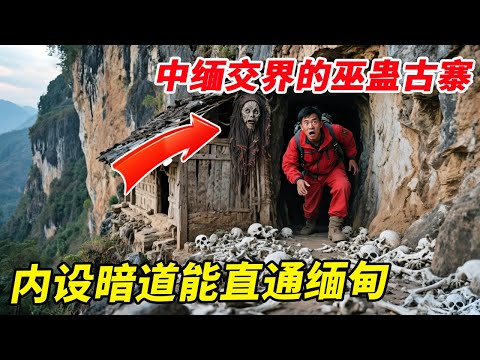 中缅交界的悬崖古寨曾是巫婆所建，内设暗道能直通缅甸，进入其中九死一生满地白骨【户外小北哥】