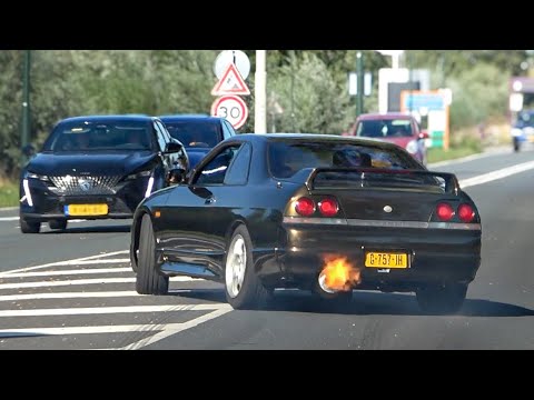 JDM Cars Leaving GO Japan 2025! CLOSE CALL 550HP Skyline R33, NSX, RX7, R35 GT-R!