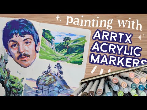 Sketch with me! 🌱 Trying Arrtx Acrylic Markers