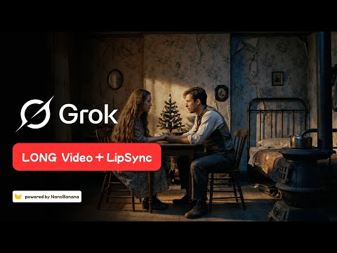 Create Long Video with Grok AI: Lip Sync & Created with Nano Banana Pro