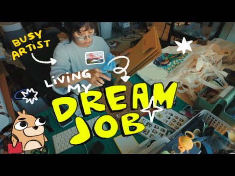 Self-Employed Artist Diaries 🌥️🌉  Packing 200 Orders, Art Markets, 10k on Youtube & Life Updates