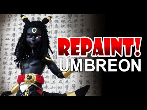 Repaint! Pokemon Umbreon Custom OOAK Male Doll