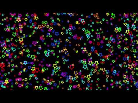 Colorful Moving Stars Background -- 10 Hour