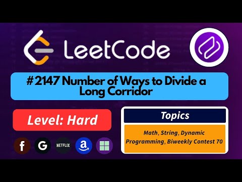 LeetCode POTD Challenge | Number of Ways to Divide a Long Corridor | CodeHurdle