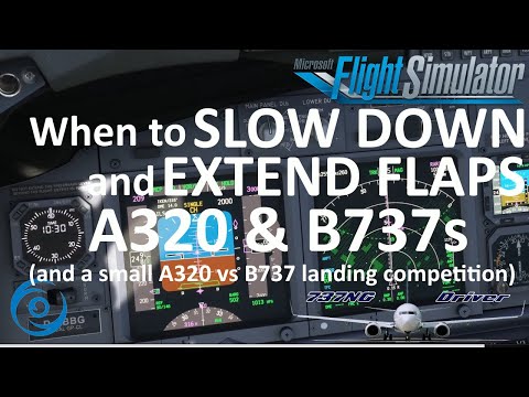 When to SLOW DOWN and EXTEND FLAPS B737&A320 (and a small landing competition) | Real Airline Pilot