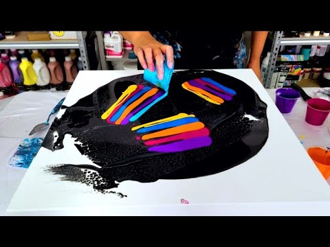 Wow!! The Lacing in this Painting is Unbelivable! ~ Swipe Technique ~ Acrylic Pouring