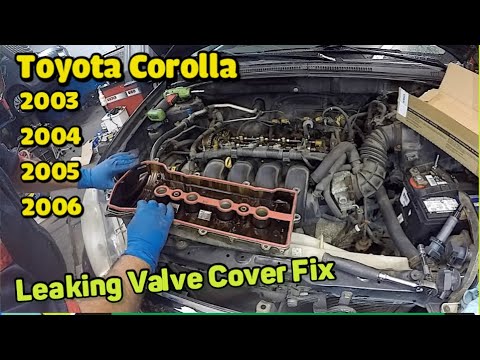 Replacing valve cover gasket on Toyota Corolla 2003 to 2006 / Customer smells something burning