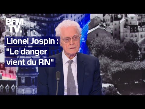 "Le danger vient du RN": l'interview de Lionel Jospin, en intégralité