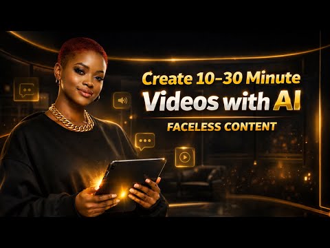 Create long 10–30 Minute Videos with AI , faceless content 