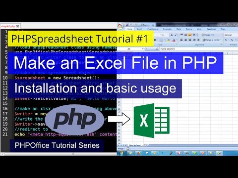 PHPSpreadsheet installation and basic usage | Make an Excel File in PHP | PHPSpreadsheet Tutorial #1