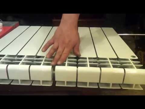 Как собрать (добавить) секции к алюминиевому радиатору