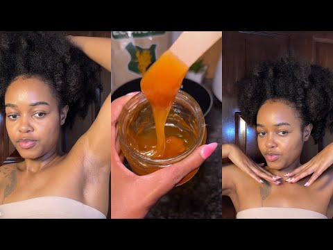 DIY SUGAR WAX FOR BEGINNERS . How to wax underarms || Sherahnjeru
