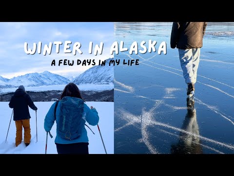 alaska vlog II ice skating, cross country skiing, & time with friends
