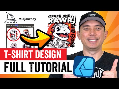 Must See MidJourney T-Shirt Design Tutorial! From Prompt to Final Using Canva & Affinity Designer
