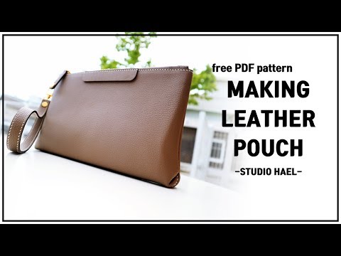 Leather Craft Pouch PDF/Making a leather pouch/가죽공예 패턴/파우치 만들기