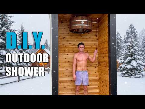 I built an outdoor sauna shower