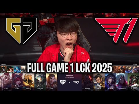 THE BATTLE OF GODS!🔥 - GEN vs T1 GAME 1 LCK SPRING 2025 W7D5  GENG ESPORTS vs T1 G1 LCK 2025