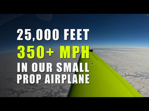 25,000 Feet At 350+ MPH In Our Small Prop Airplane | Lake of the Ozarks to Chicago | KAIZ to KPWK