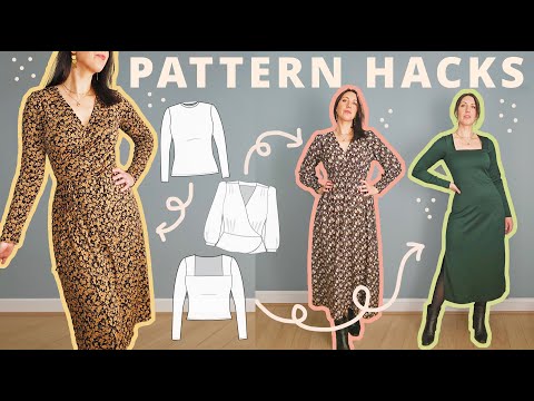 PATTERN HACKING my fall wardrobe | How to hack sewing patterns into new styles with simple mods