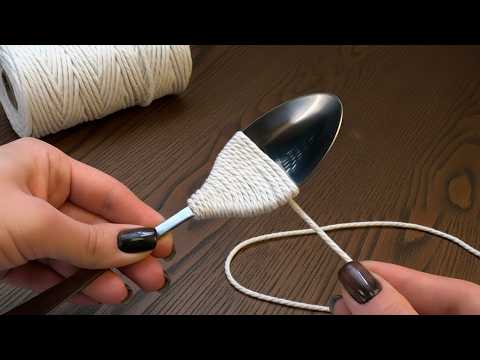 WOW!😍 INCREDIBLE IDEA USING A SPOON AND MACRAME ROPE! CREATE YOUR OWN DIY HOME DECOR!