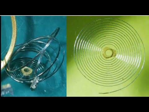 Ремонт годинника: Пружина балансу/hairspring: Корекція в площині