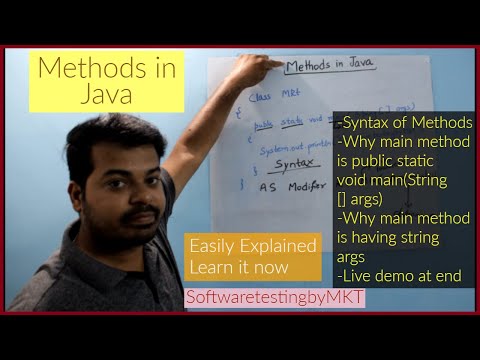 Methods in Java | What exactly is public static void main(String[] args) | Methods Definition