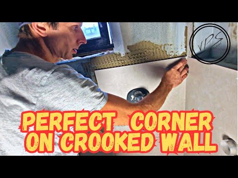 How to TILE the corner when the WALL is uneven!!! #vakopilotssystems