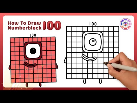 How To Draw Numberblock 100 Step by Step | Learn Big Numbers for Kids | Educational Drawing