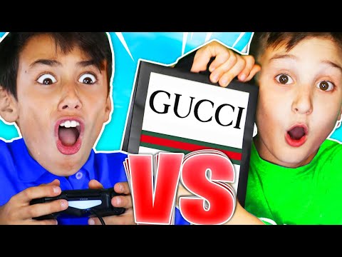 9YR OLD vs 12YR OLD FOR GUCCI!!! - Fortnite Deathrace Challenge