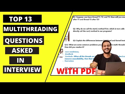 Top 13 Multithreading Questions Asked In Interview With Explanation and PDF | Most Important
