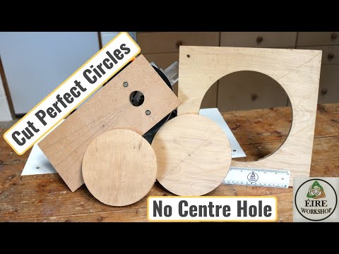 Easy Circle Cutting Jig and No Centre Hole Template For Your Router