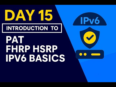 PAT, FHRP HSRP, IPv6 Basics