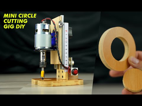 How to make a MINI Circle Cutting Jig - PERFET CIRCLE  very LOW LOW COST