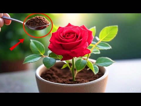 Just coffee - the rose branch will have 999 roots the next morning!