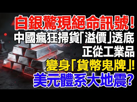 白銀驚現絕命訊號!中國瘋狂掃貨「溢價」透底,正從工業品變身「貨幣鬼牌」!美元體系大地震?#白銀#黃金#貴金屬#美元#現貨價格#投資#理財#黃金#銀行#經濟學#金融#理財#晚年生活#晚年幸福