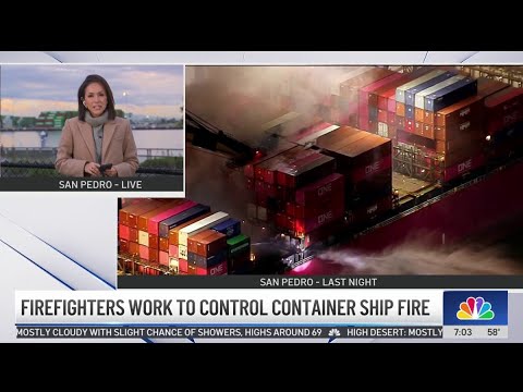 Shelter-in-place order lifted for San Pedro port areas after cargo ship fire