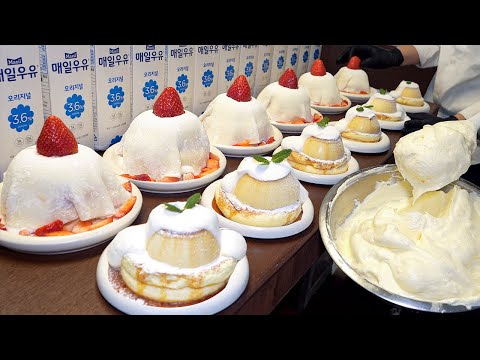 Sold out every day!! The fluffiest Japanese-style soufflé pancake - Korean street food