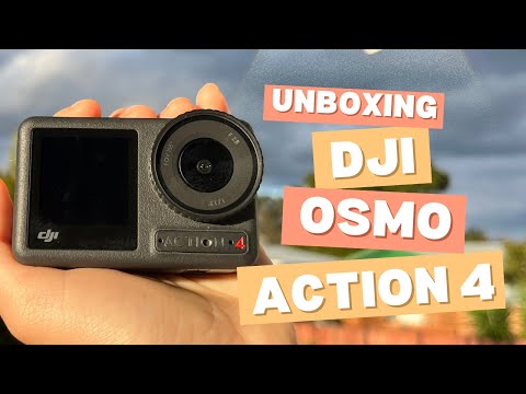 unboxing DJI osmo action 4 | aesthetic video, ASMR, with accessories