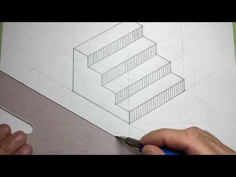 Drawing a Set of Isometric Stairs with Dimensions