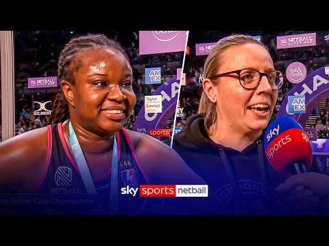 Samantha Wallace-Joseph and Vic Burgess react to Loughborough Lightning's Super Cup win! 🏆⚡️