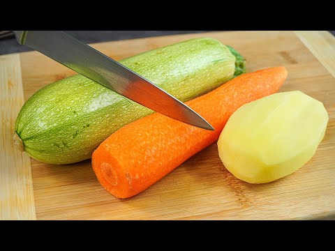 Ich habe noch nie so leckere Zucchini gegessen! Köstliches Abendessenrezept in 10 Minuten!