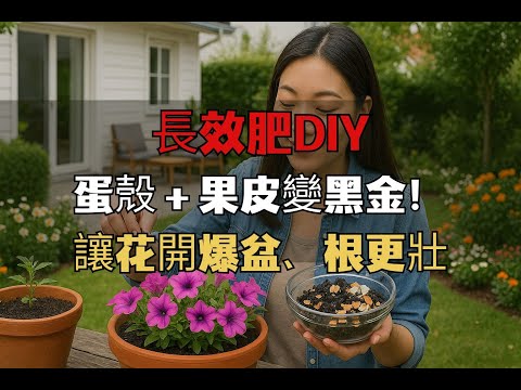 蛋殼＋果皮別亂埋！這樣做變黑金肥，讓花開爆盆、根系更強壯｜天然長效肥DIY｜家庭園藝必看｜花卉養護｜環保堆肥技巧