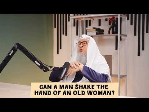Can a man shake the hand of an old woman #allah #islam #islam #islamic #hijab #quran assim al hakeem