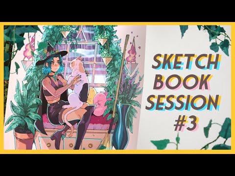 Rain & Witches | Sketchbook Session #3 🌿 Draw with me