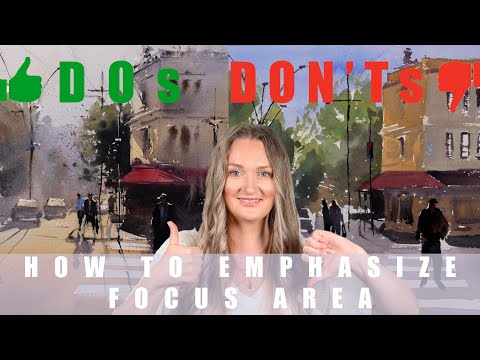 How TO DO Emphasize Focus Area and DONT Paint A Photocopy in Watercolor