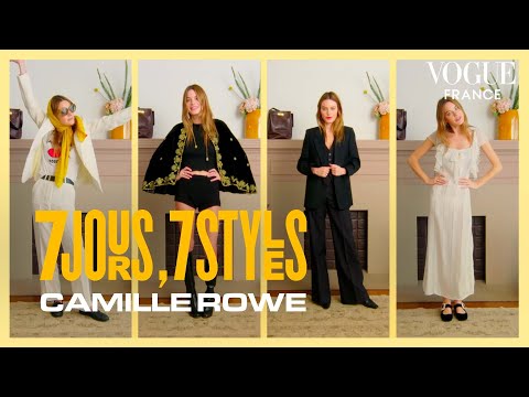 Comment Camille Rowe s'habille-t-elle chaque jour ? | 7 days, 7 looks | Vogue France