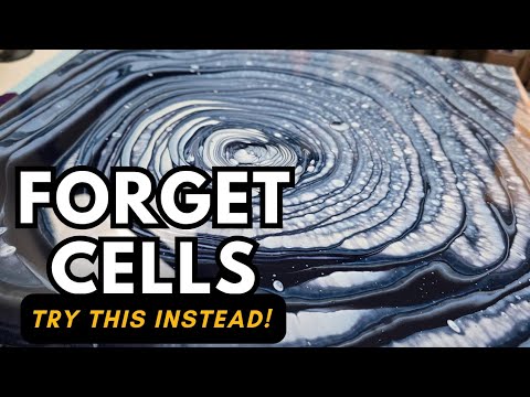 Gorgeous Whirlpool Illusion ONE Color Monochromatic Painting ... No Cells! 💙