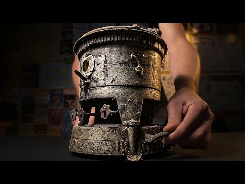 Restoration of a rusty half-century-old kerosene stove